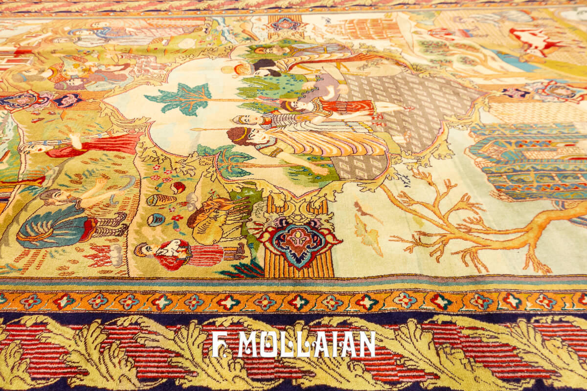 Tabriz Pictorial Rug Four Season Design n°:84435774